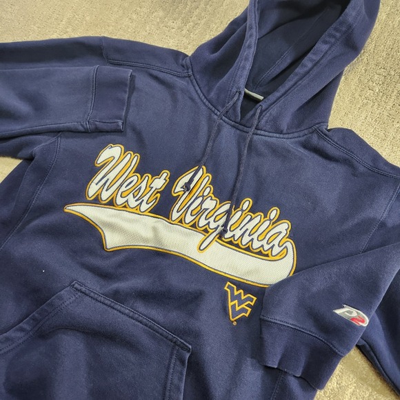 WVU Mountaineers Hoodie Women XL West Virginia Blue NCCA Pro Player Football - Picture 1 of 8